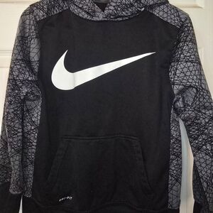 Nike Black and Gray Geometric Hoodie